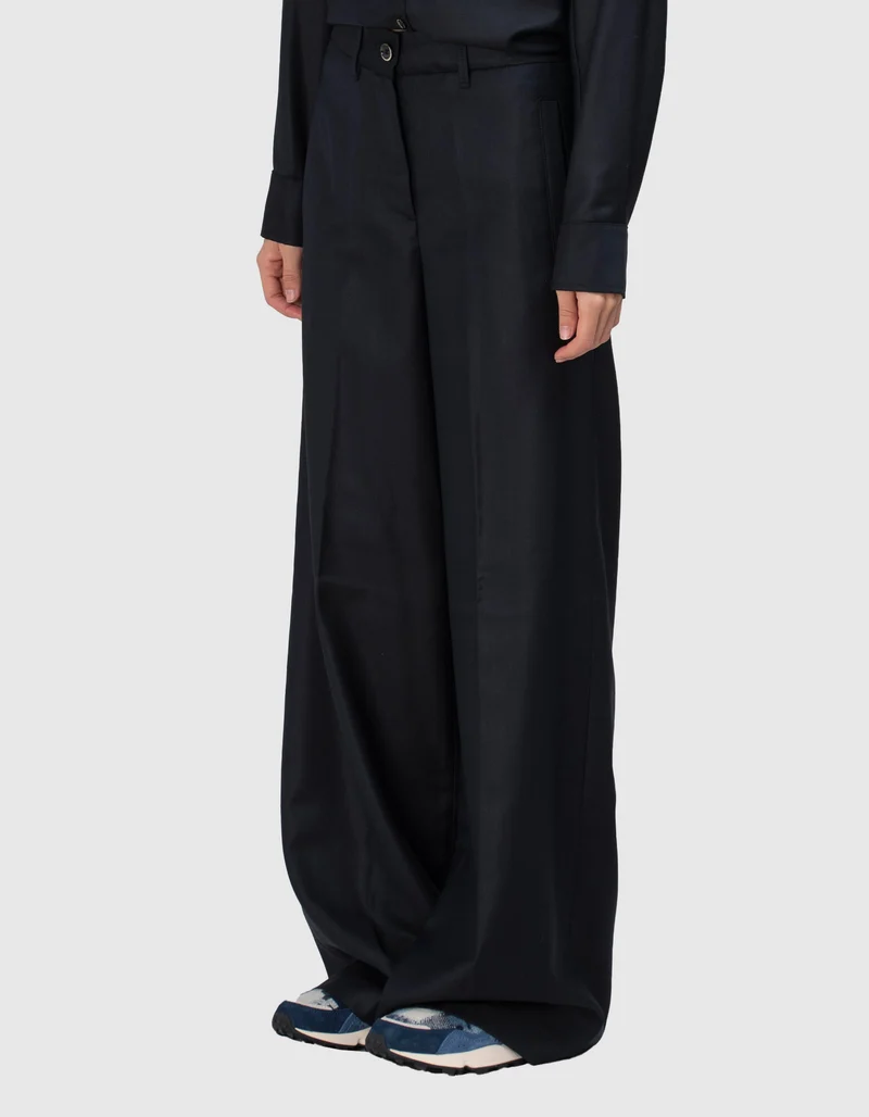 Wide-Leg Woll-Hose Astrid mit Seidenanteil