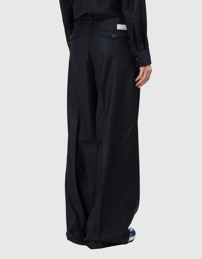 Wide-Leg Woll-Hose Astrid mit Seidenanteil
