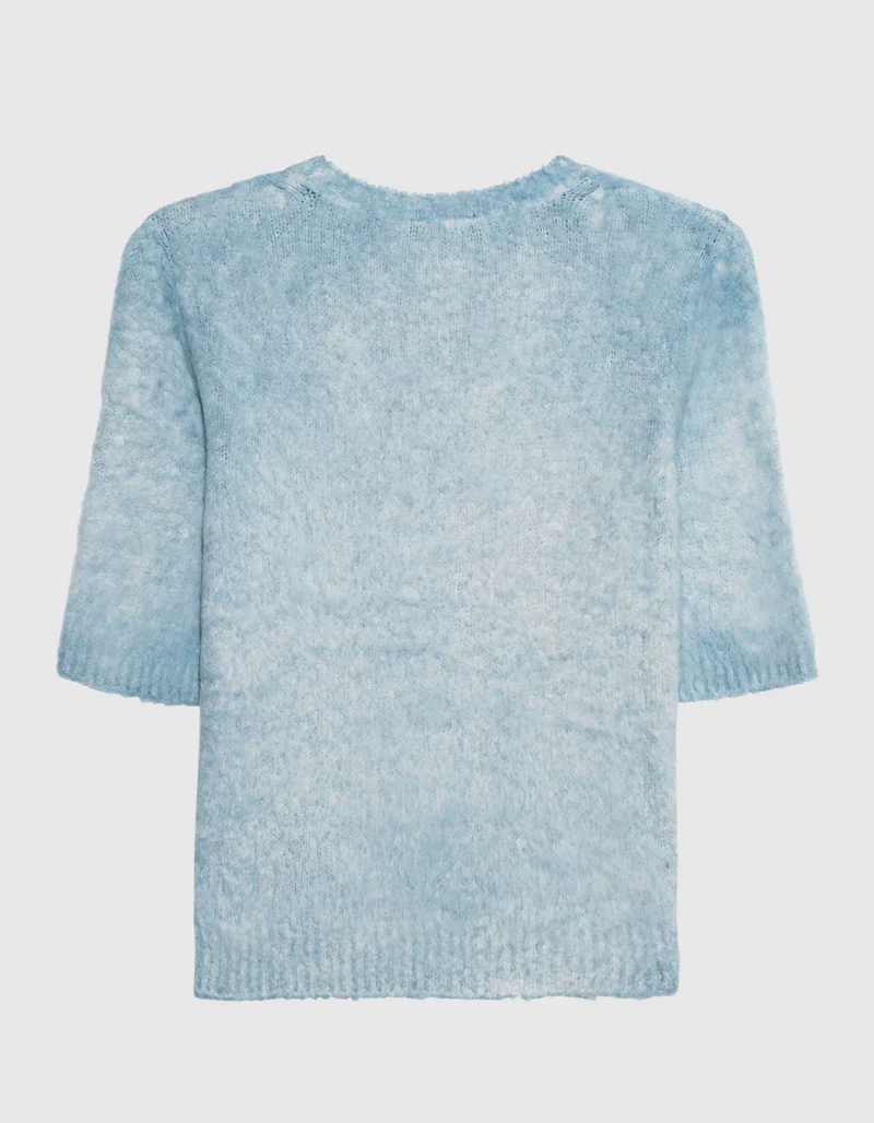 Kurzarm-Pullover mit Rundhalsausschnitt