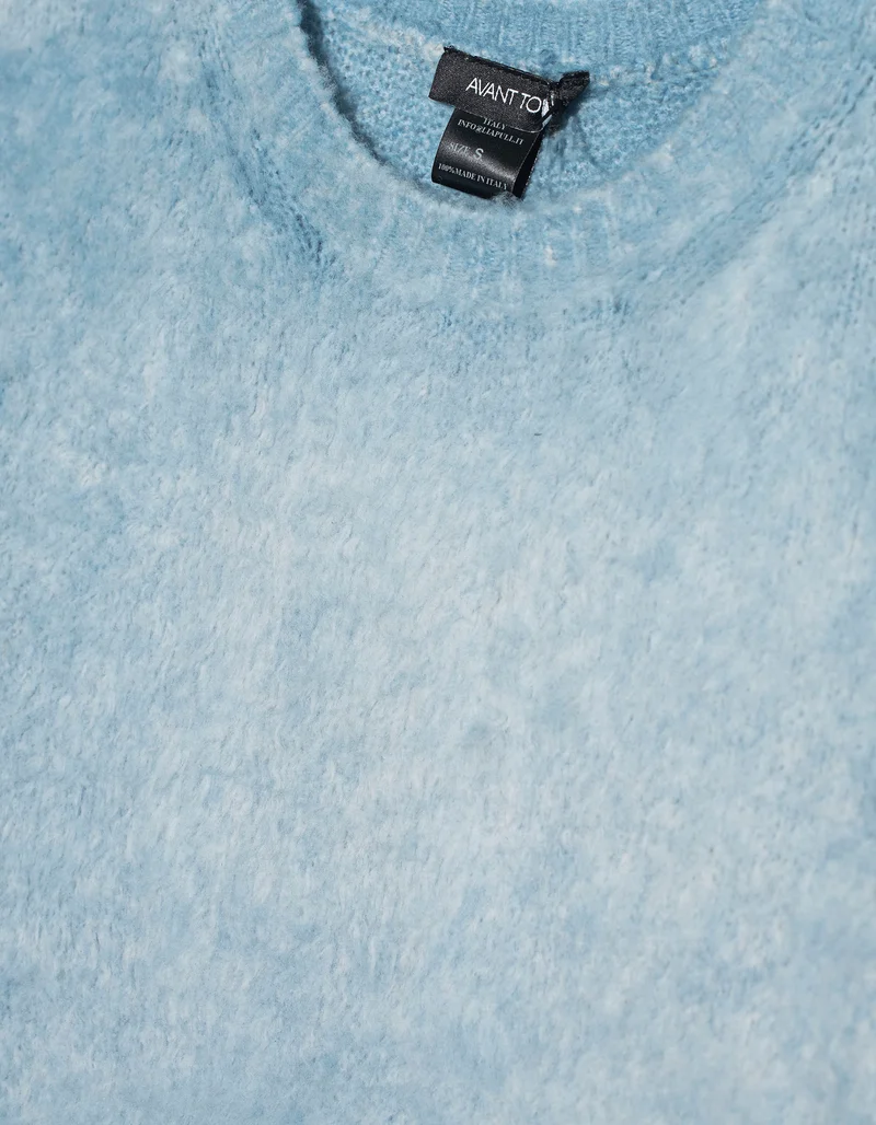 Kurzarm-Pullover mit Rundhalsausschnitt