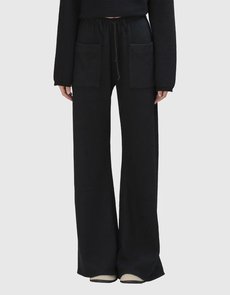 Wide-Leg Woll-Hose
