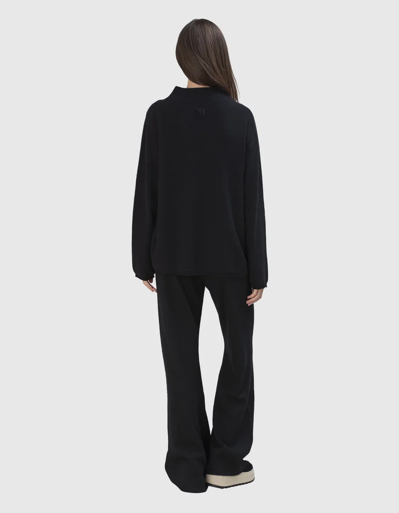 Wide-Leg Woll-Hose