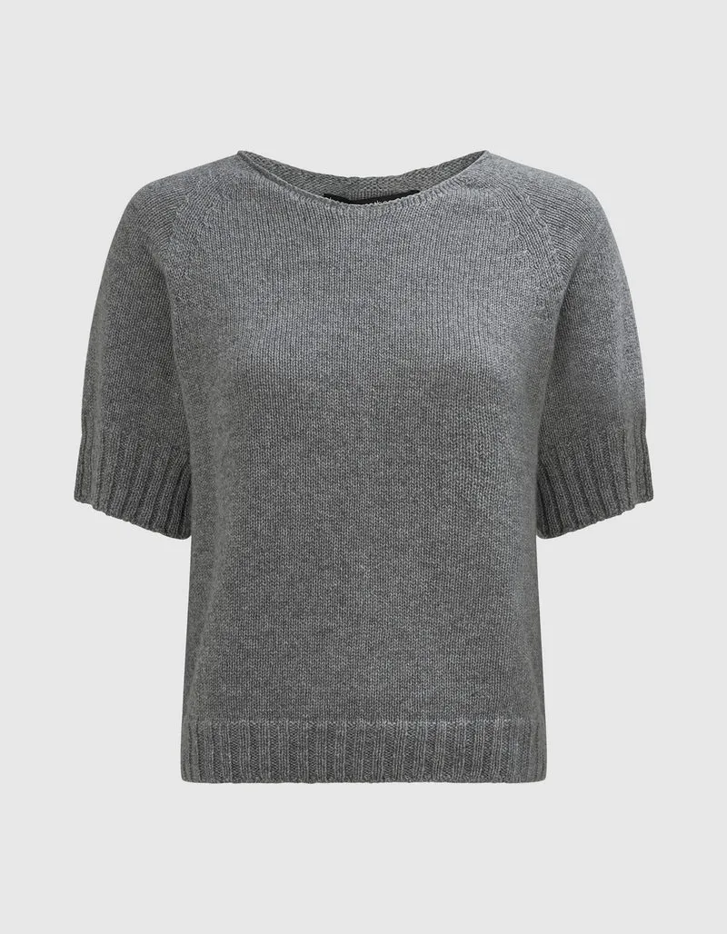 Kurzarm-Kaschmir-Pullover