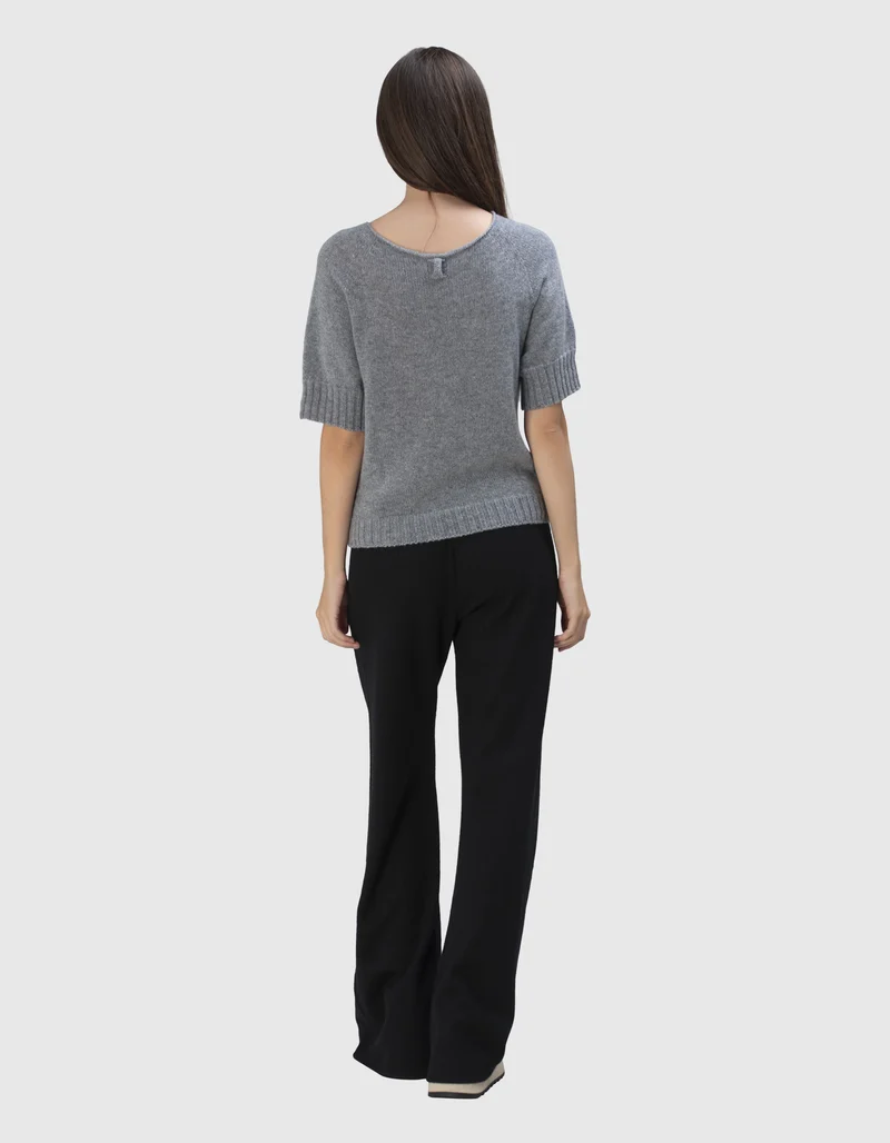 Kurzarm-Kaschmir-Pullover
