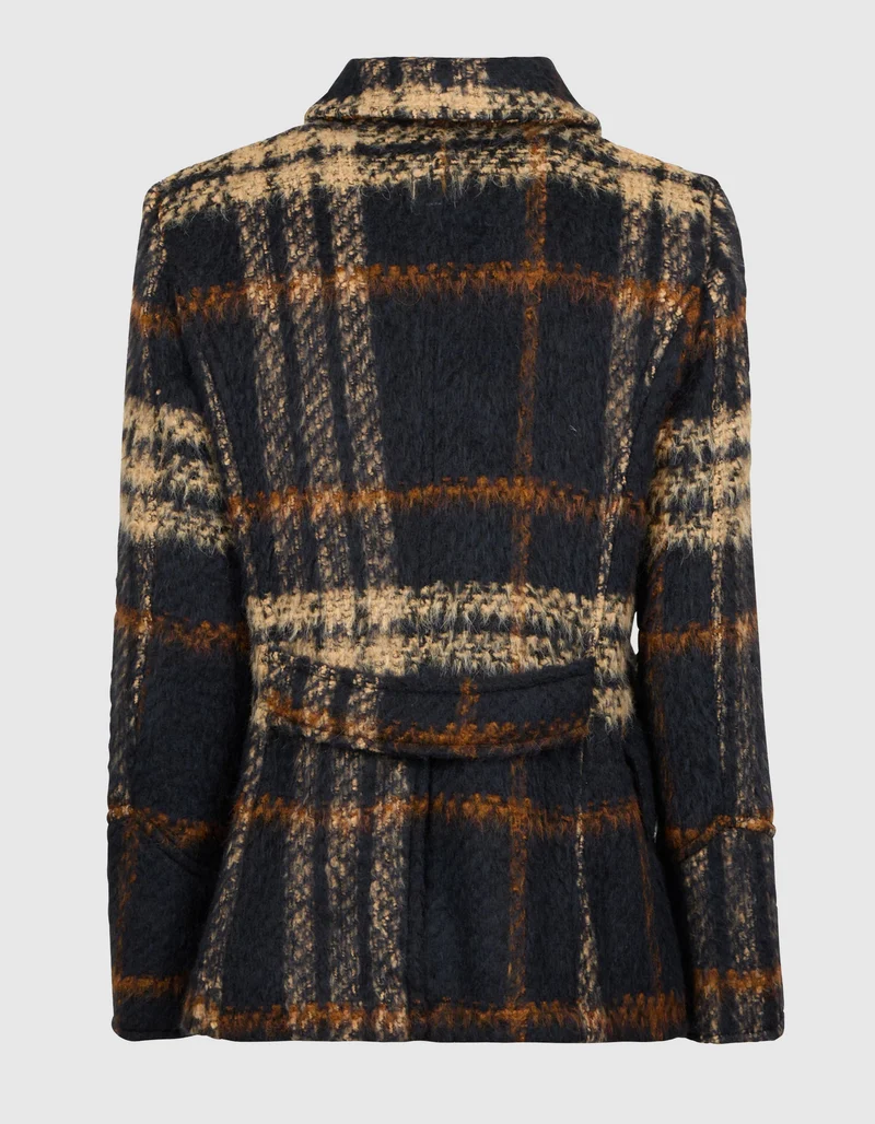 Doppelreihige Caban-Jacke mit Wollanteil