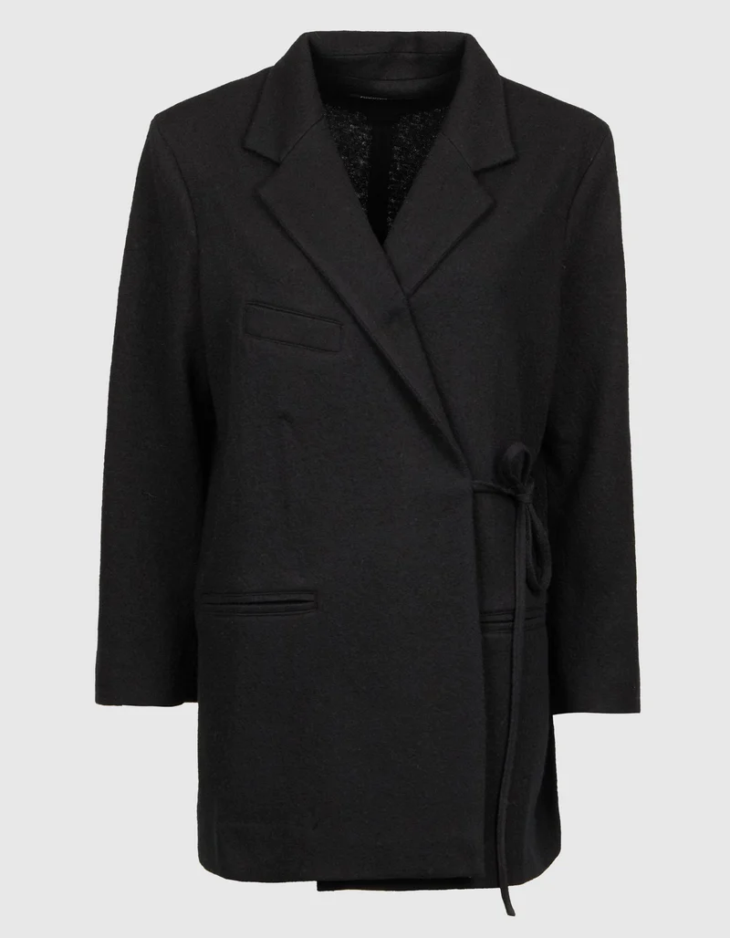 Oversize Blazer mit Binde-Detail