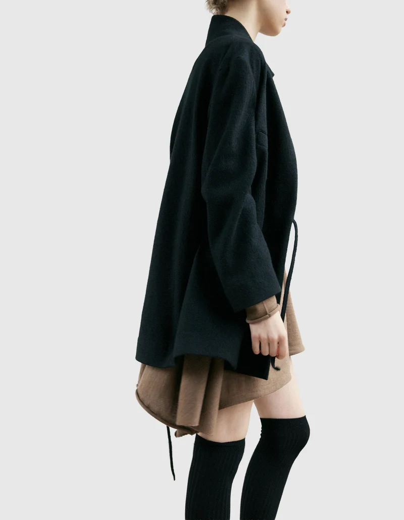 Oversize Blazer mit Binde-Detail