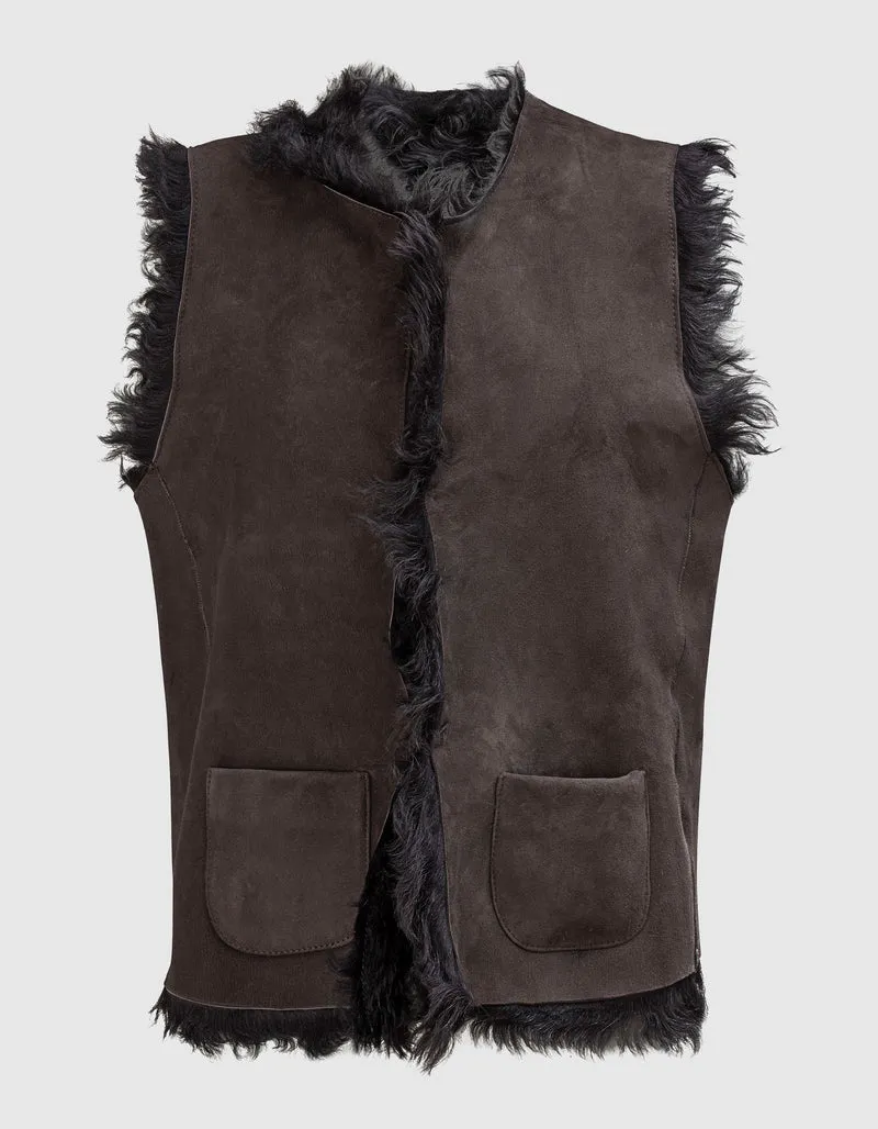 Shearling-Wende-Weste