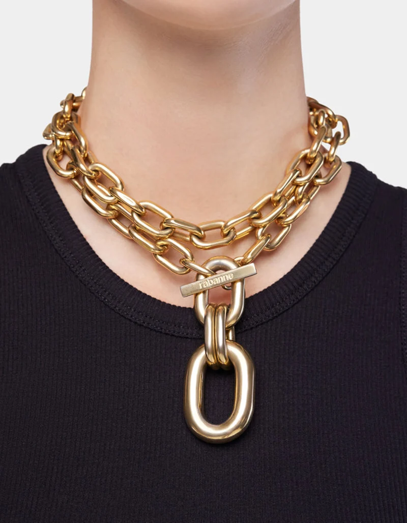 Doppelreihige Gliederkette XL Link mit Label-Gravur
