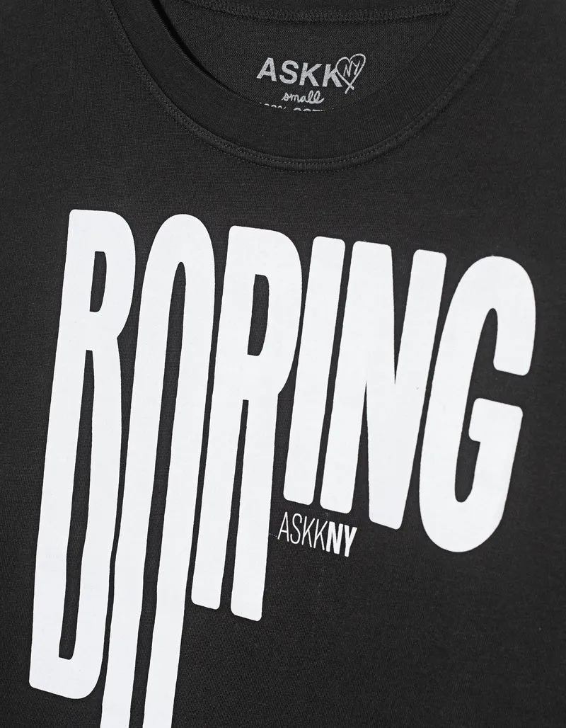 Bedrucktes Cropped Longsleeve Boring