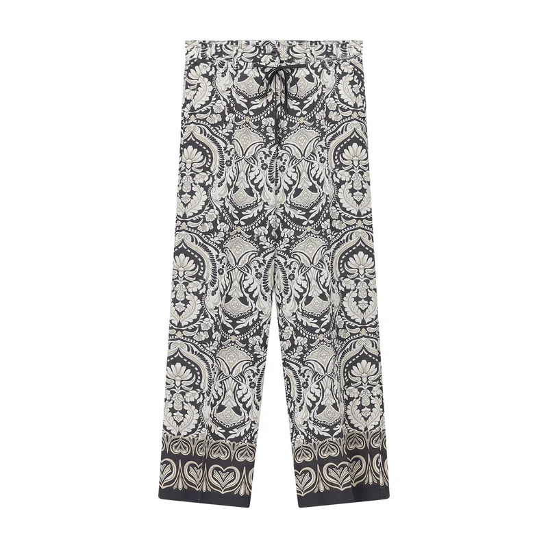 Hose Adrienne mit floralem Muster