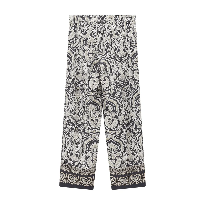 Hose Adrienne mit floralem Muster