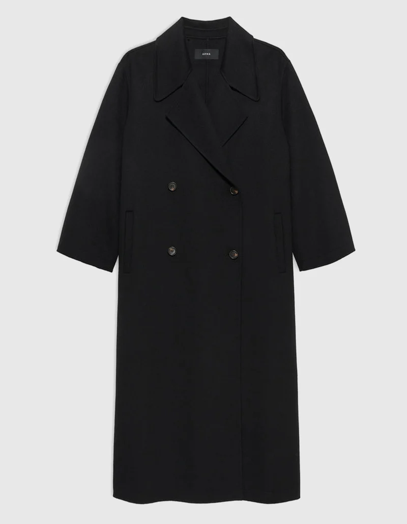 Doppelreihiger Oversize Woll-Mantel Halima