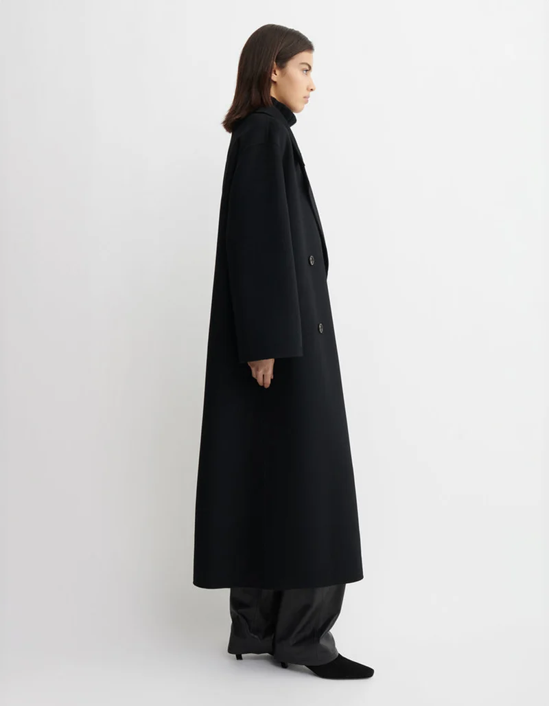 Doppelreihiger Oversize Woll-Mantel Halima