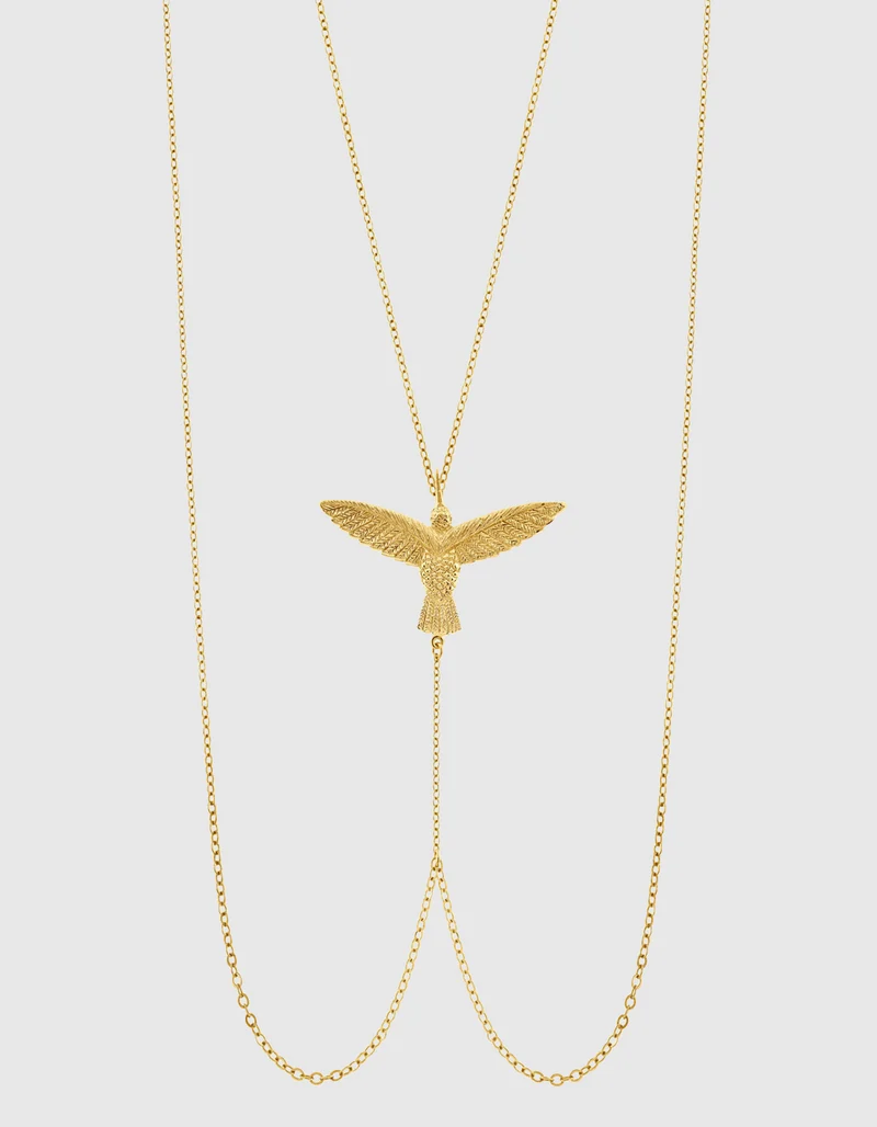 Vergoldete Bodychain Hummingbird