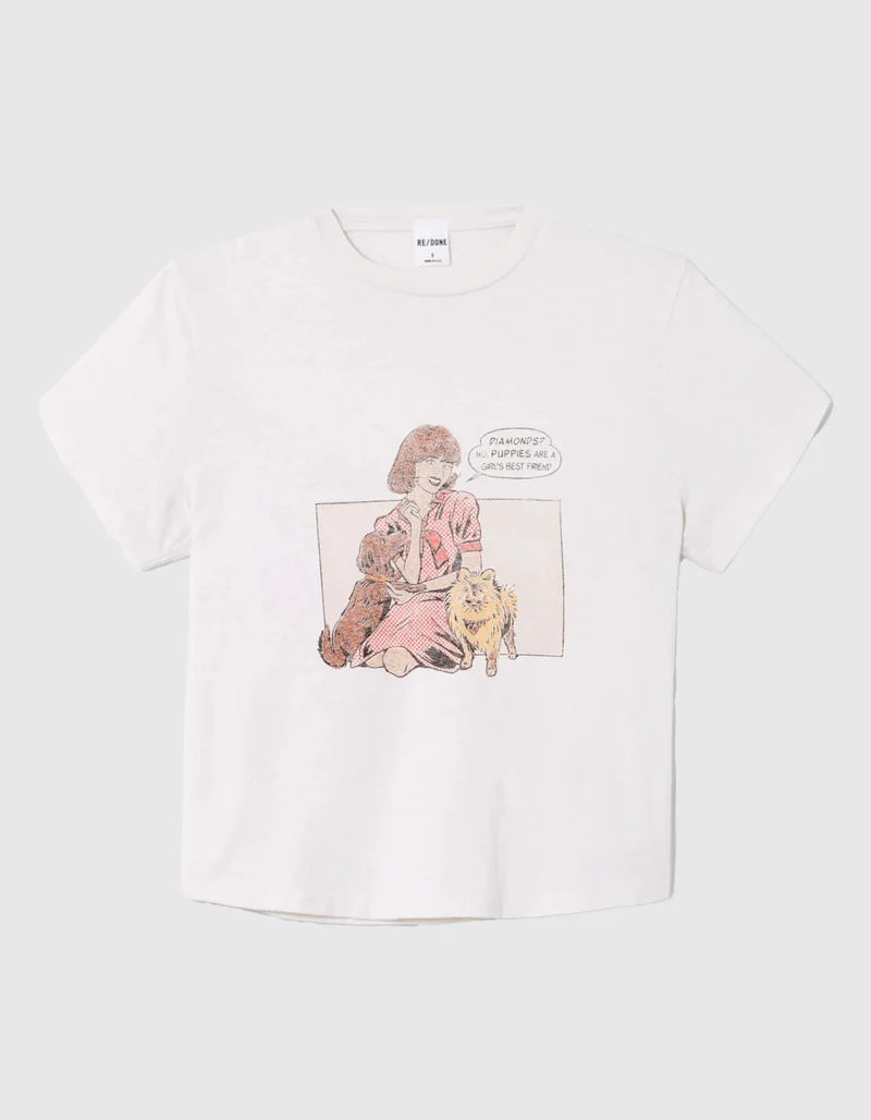 Bedrucktes T-Shirt 50S Boxy Puppies