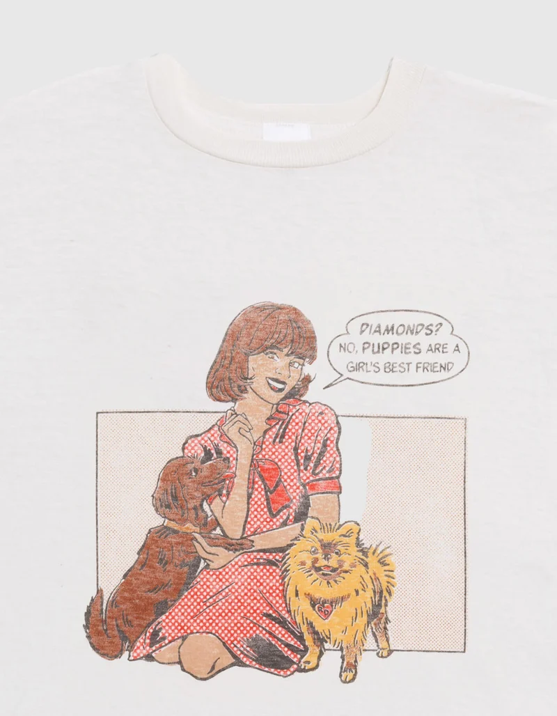 Bedrucktes T-Shirt 50S Boxy Puppies