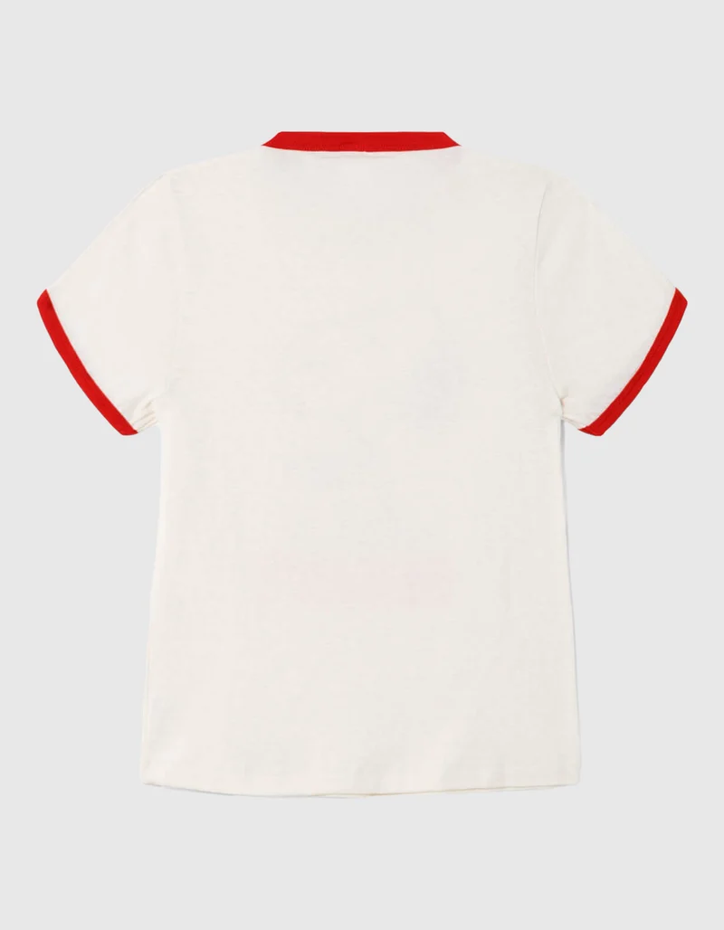 Bedrucktes T-Shirt 60S Slim Ringer Snoopy