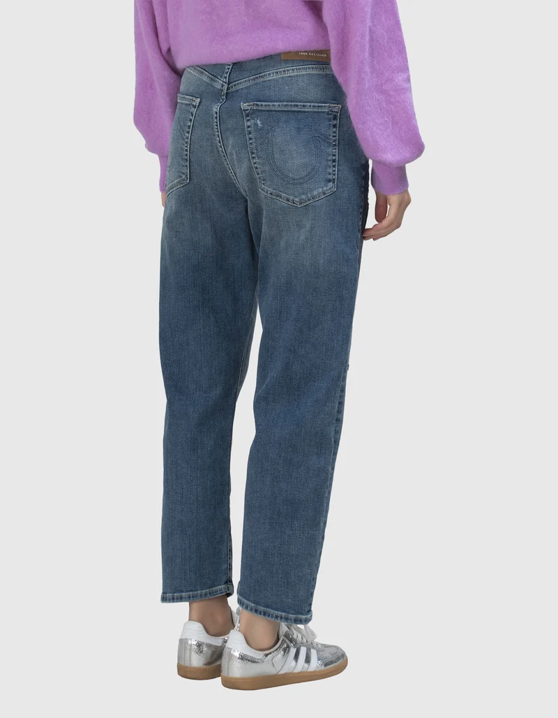 Washed-Out Jeans Hope Bow Leg
