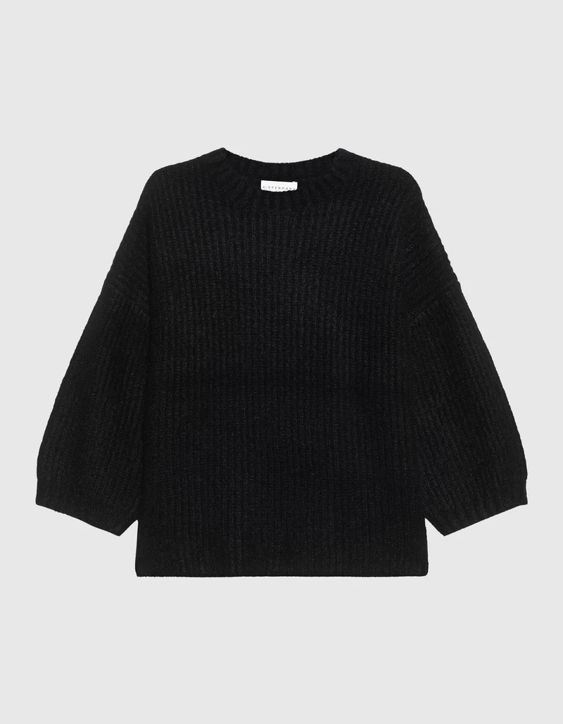 Gerippter Kaschmir-Mix Pullover Aijana