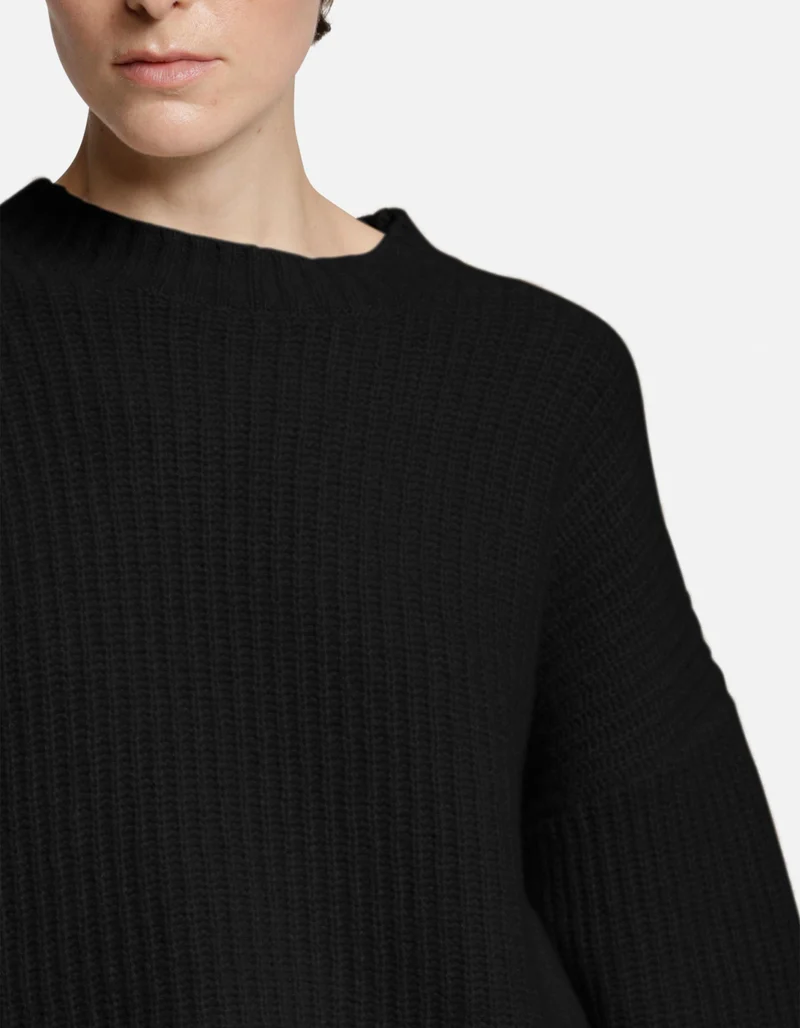 Gerippter Kaschmir-Mix Pullover Aijana