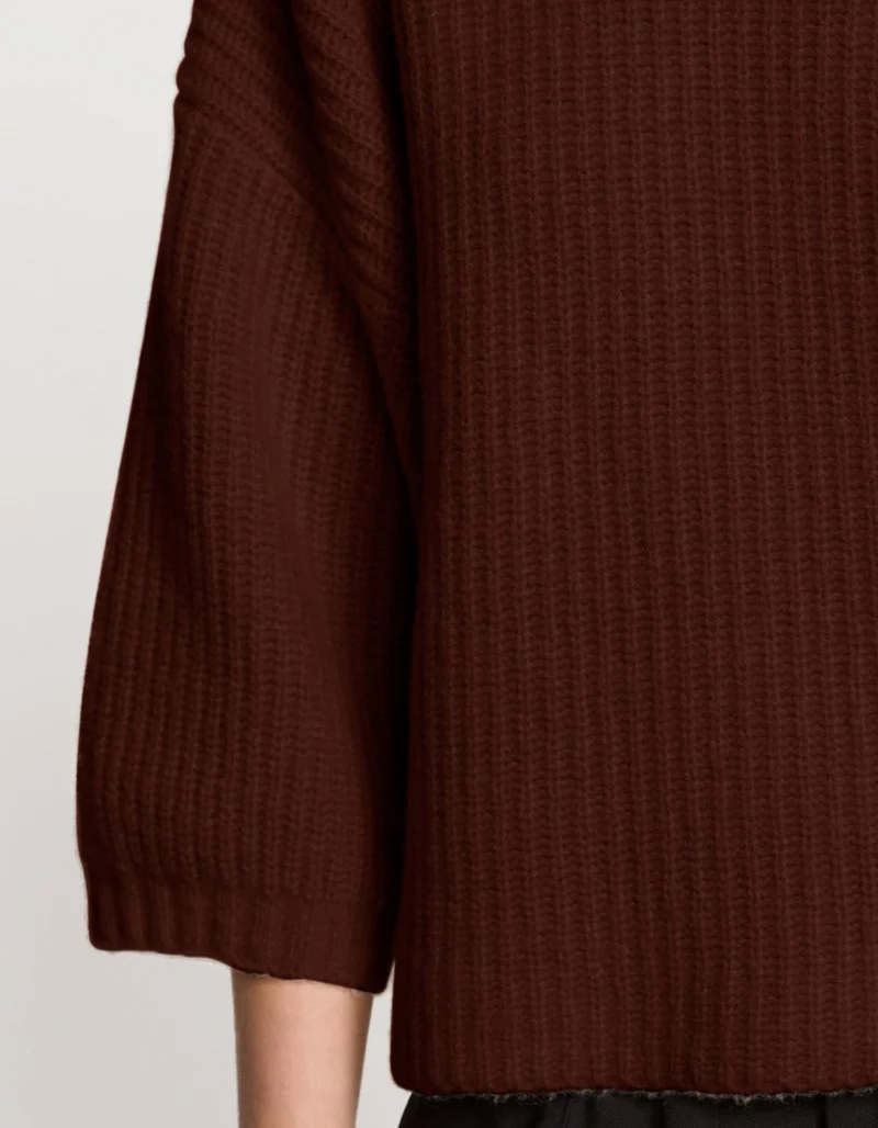 Gerippter Kaschmir-Mix Pullover Aijana