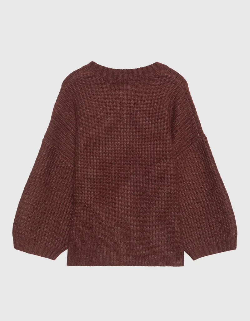 Gerippter Kaschmir-Mix Pullover Aijana