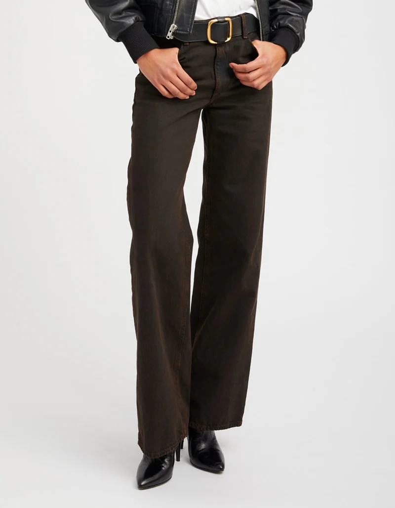 Wide-Leg Jeans Low Rise Baggy