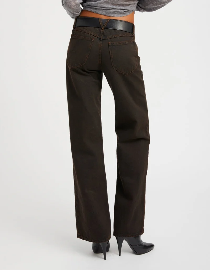 Wide-Leg Jeans Low Rise Baggy