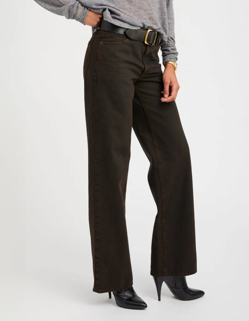 Wide-Leg Jeans Low Rise Baggy