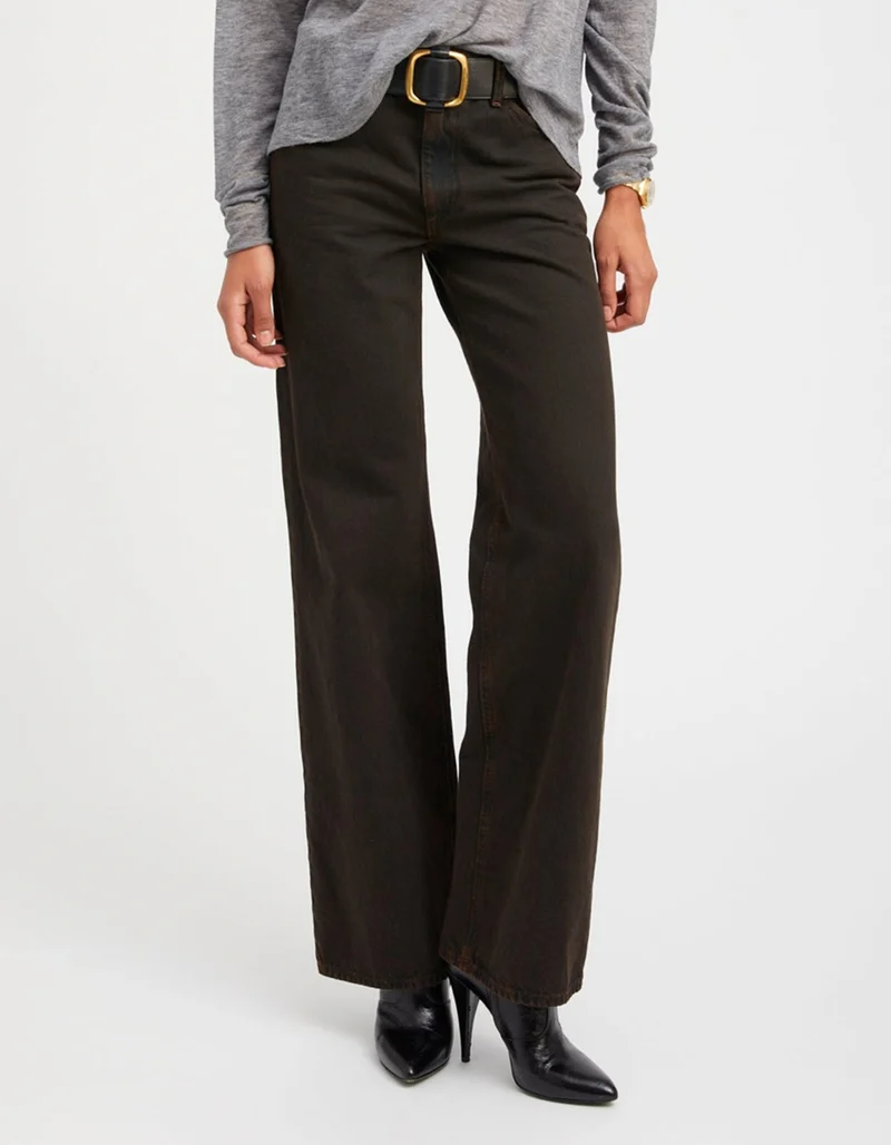 Wide-Leg Jeans Low Rise Baggy