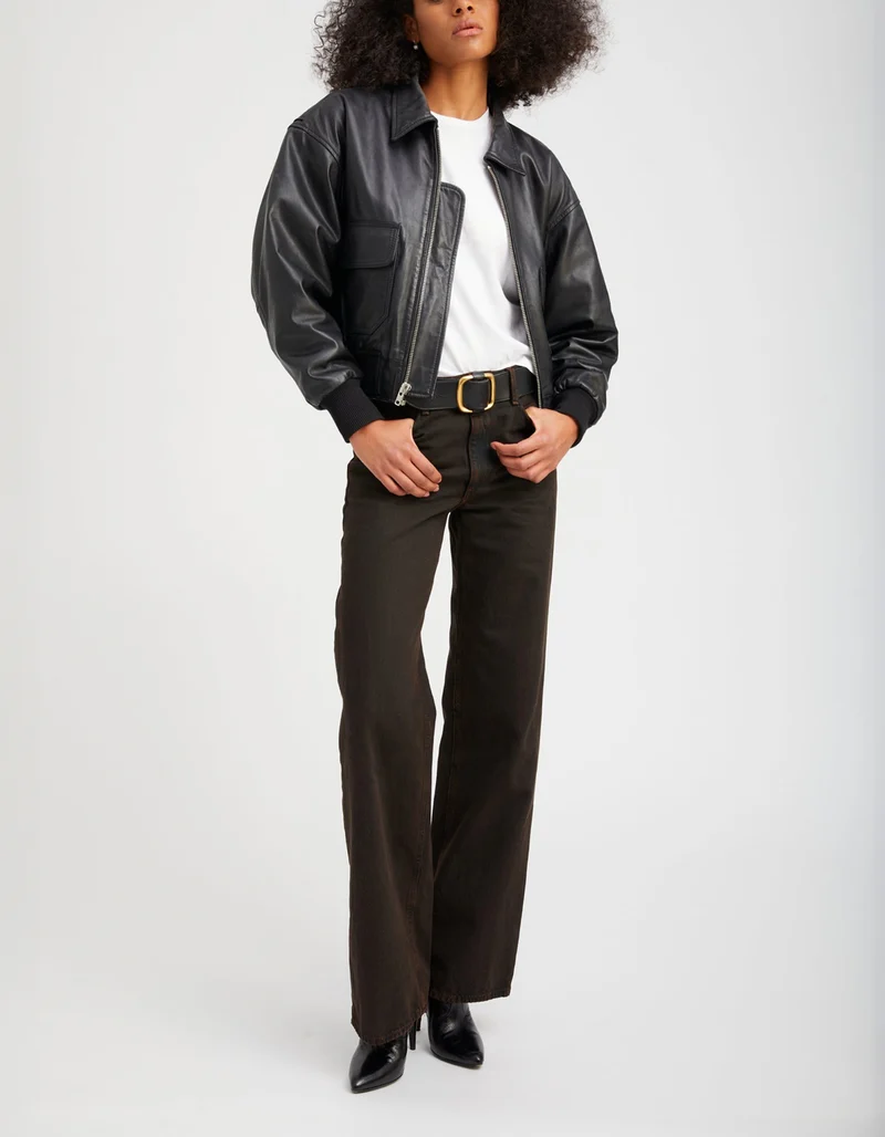 Wide-Leg Jeans Low Rise Baggy