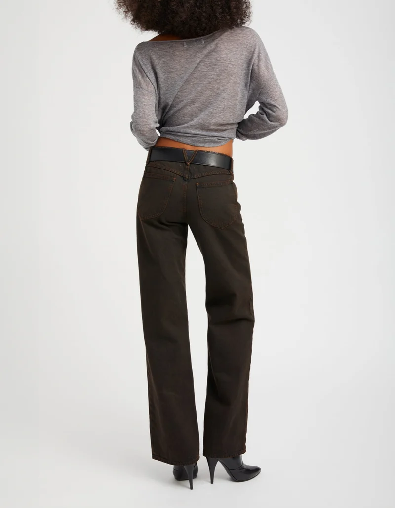 Wide-Leg Jeans Low Rise Baggy