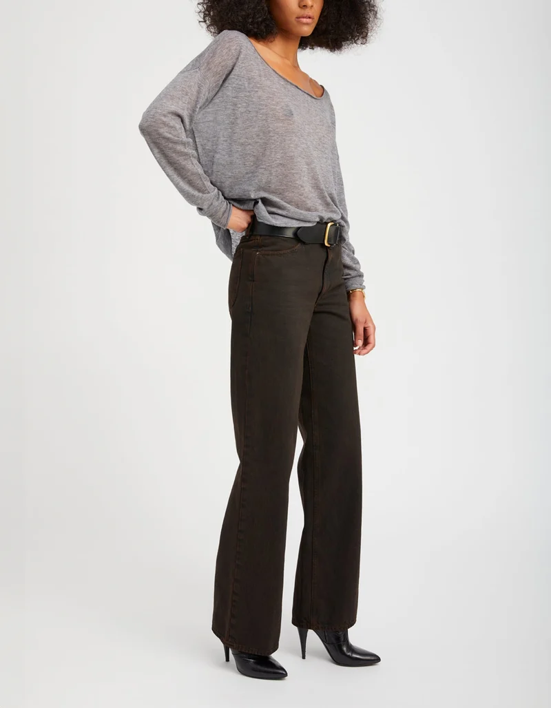 Wide-Leg Jeans Low Rise Baggy