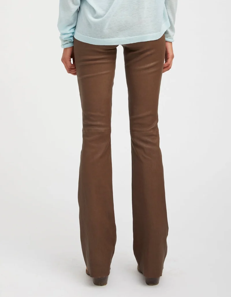 Bootcut Lammleder-Hose Micro Flare