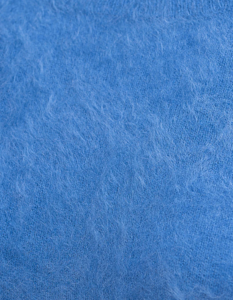 Fuzzy Kurzarm-Kaschmir-Pullover Brushed Belli