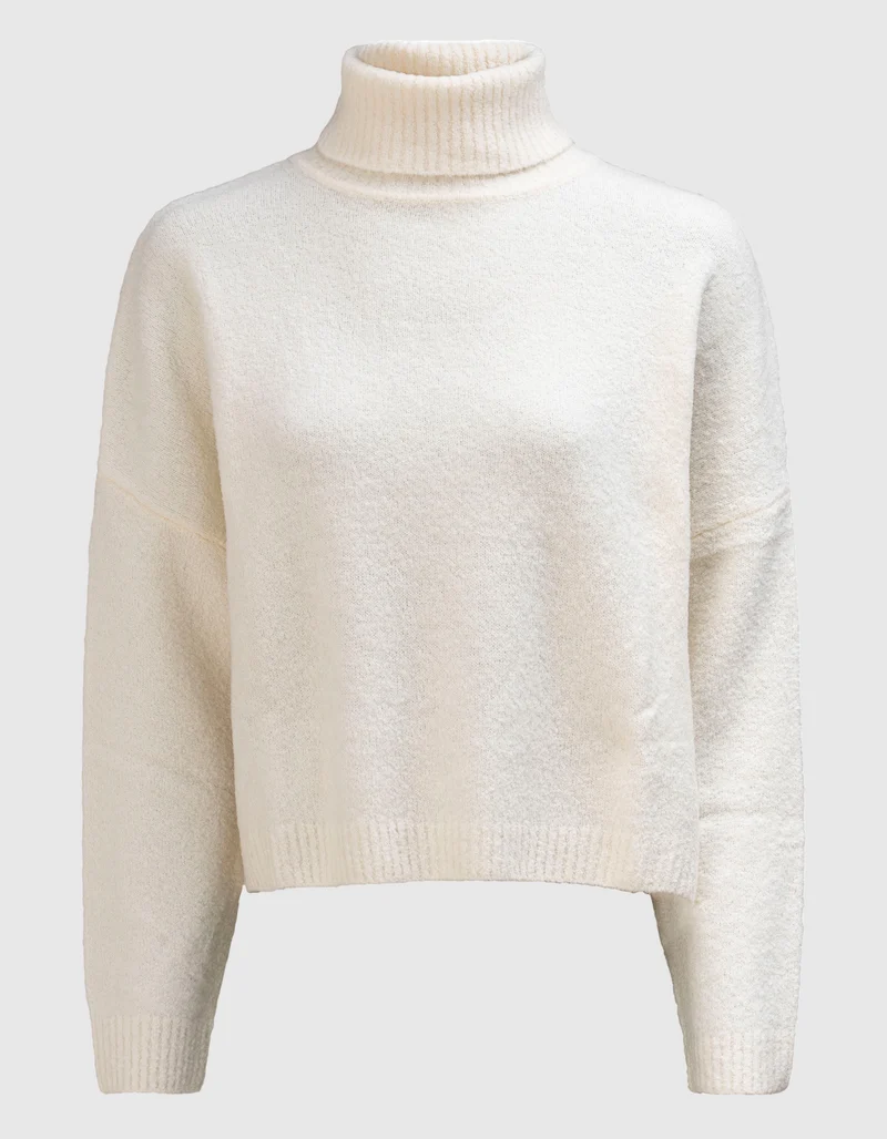 Bouclé Rollkragen-Pullover Zeta Posa Roll