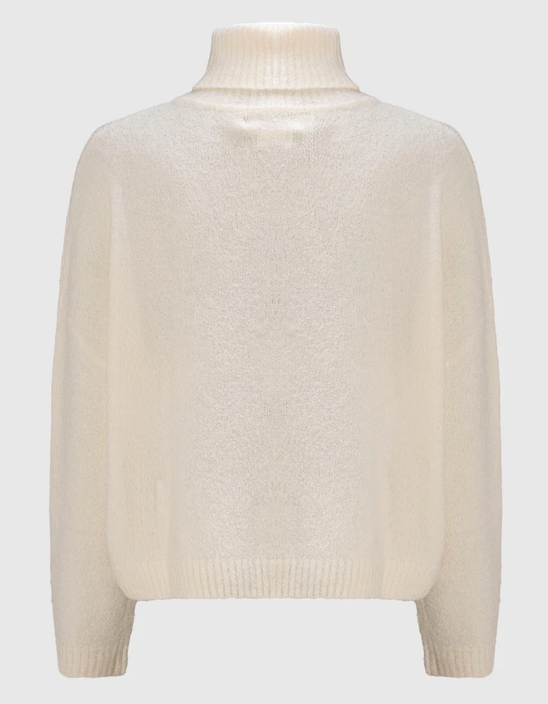 Bouclé Rollkragen-Pullover Zeta Posa Roll