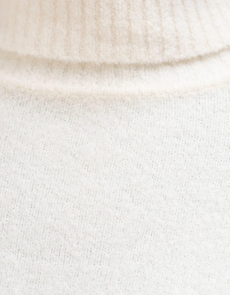Bouclé Rollkragen-Pullover Zeta Posa Roll