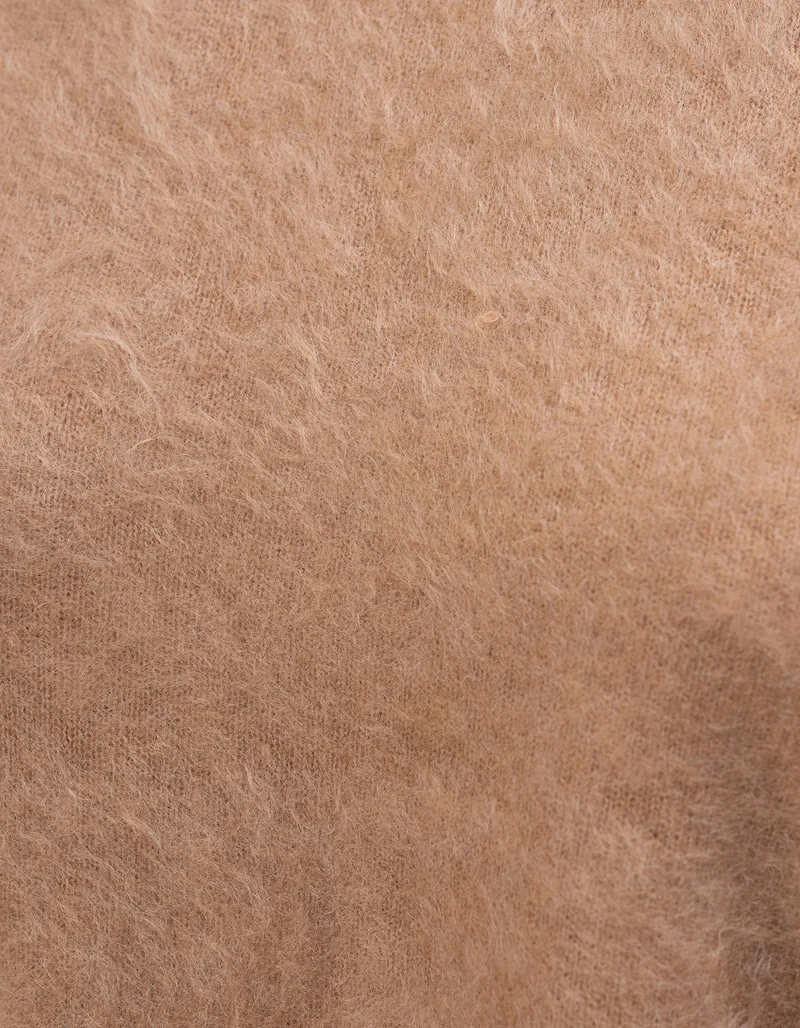 Fuzzy Kurzarm-Kaschmir-Pullover Brushed Belli