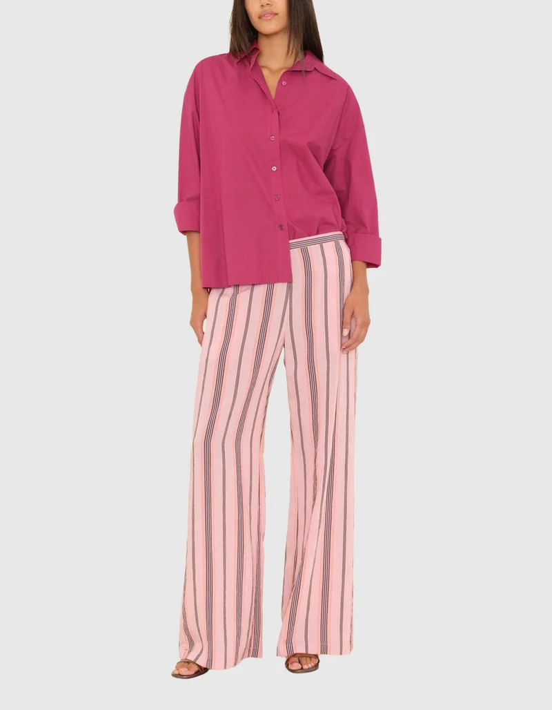 Gestreifte Wide-Leg Hose Pippen