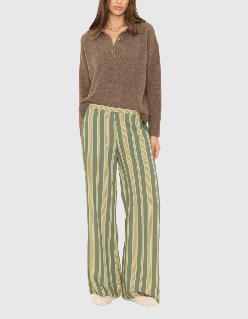Gestreifte Wide-Leg Hose Pippen