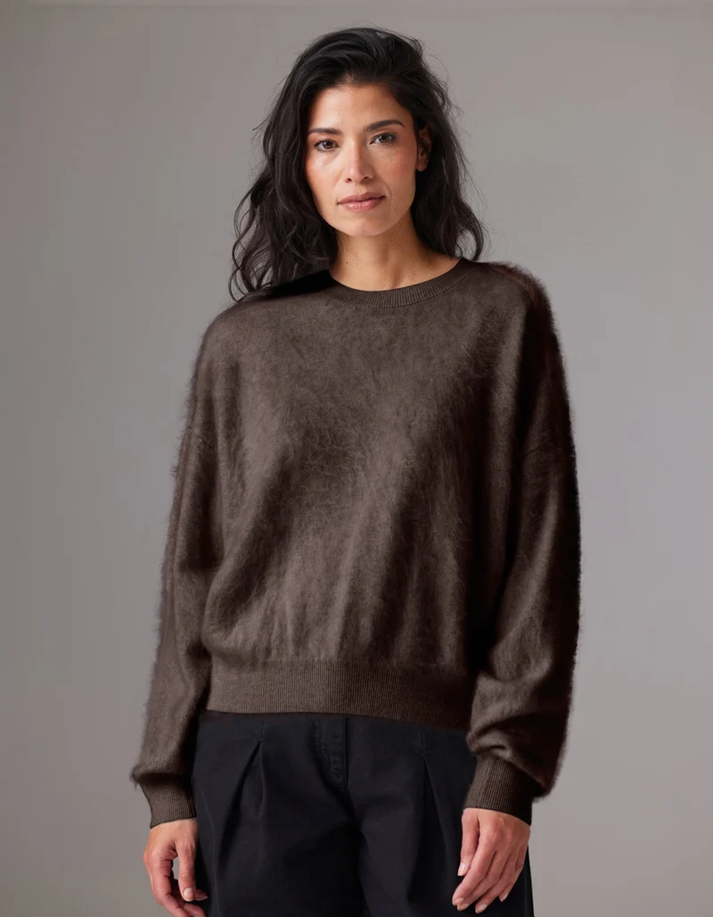Fuzzy Kaschmir-Pullover Brushed Mira