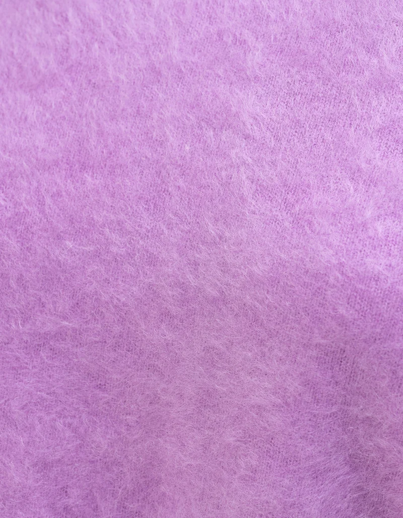 Fuzzy Kurzarm-Kaschmir-Pullover Brushed Belli