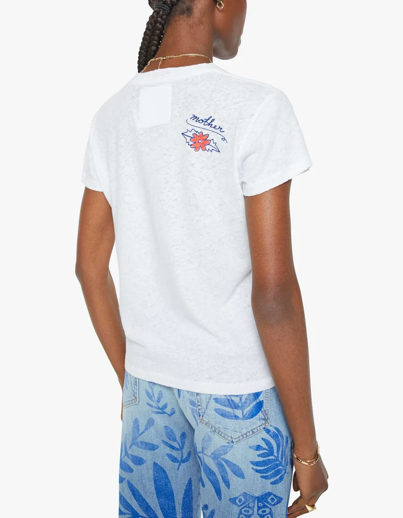 Bedrucktes Baumwoll-Leinen T-Shirt The Sinful Tee im Vintage-Look