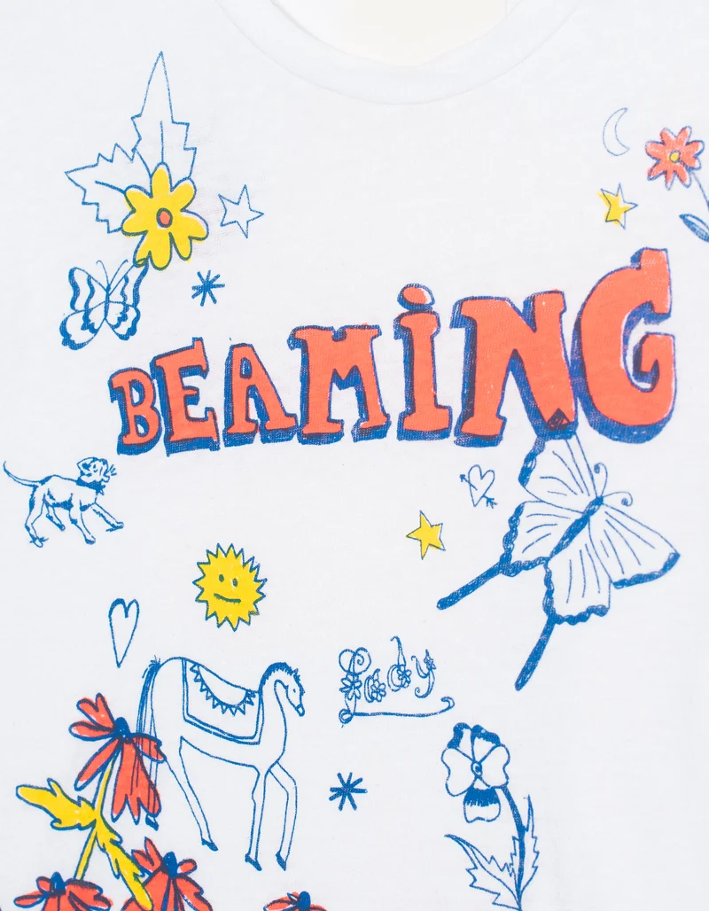 Bedrucktes Baumwoll-Leinen T-Shirt The Sinful Tee im Vintage-Look