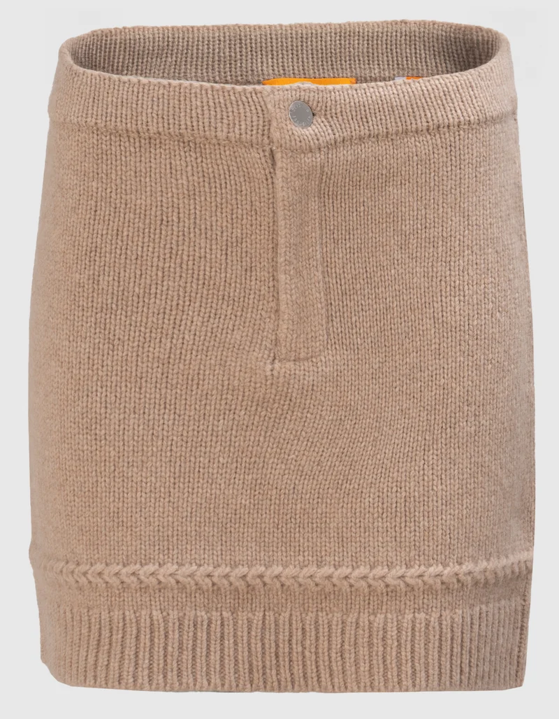 Kaschmir-Woll.Mix Mini-Rock Jean