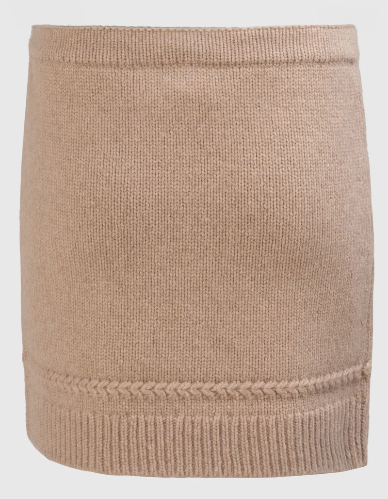 Kaschmir-Woll.Mix Mini-Rock Jean