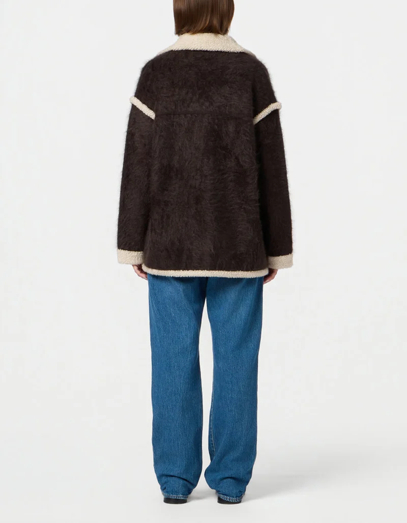 Fuzzy Kaschmir-Jacke Grizzly