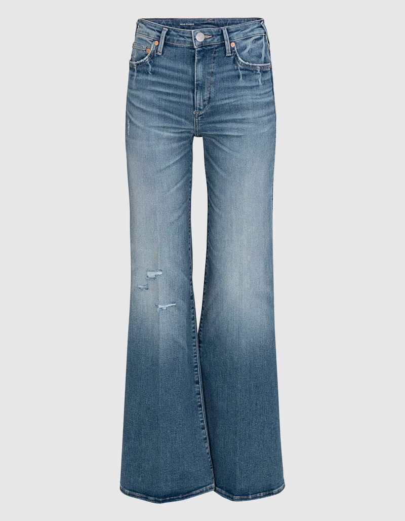 Flare-Leg Jeans Mija mit Destroyed-Details